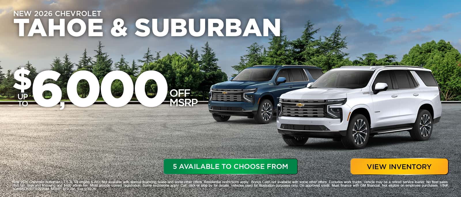 New 2026 Chevrolet Tahoe & Suburban