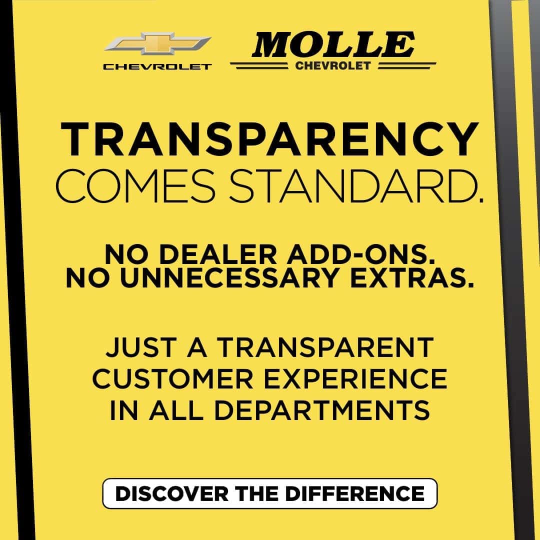 No Dealer Add-Ons at Molle Chevrolet