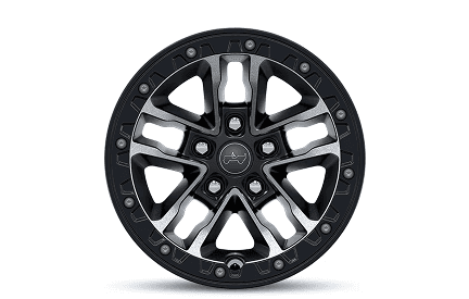 17-Inch Machined Faced Black Beadlock Wheels With Black Pockets