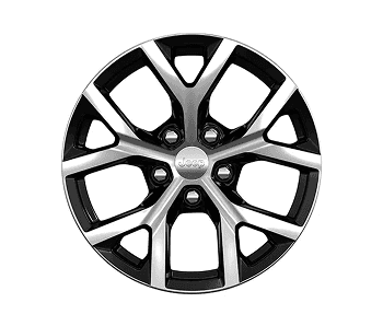 18-Inch Polished with High-Gloss Black Pockets