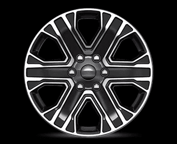 20-Inch Machined Aluminum Wheels with Black Noise Pockets