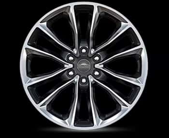 22-Inch Polished Aluminum Wheels with Black Noise Pockets