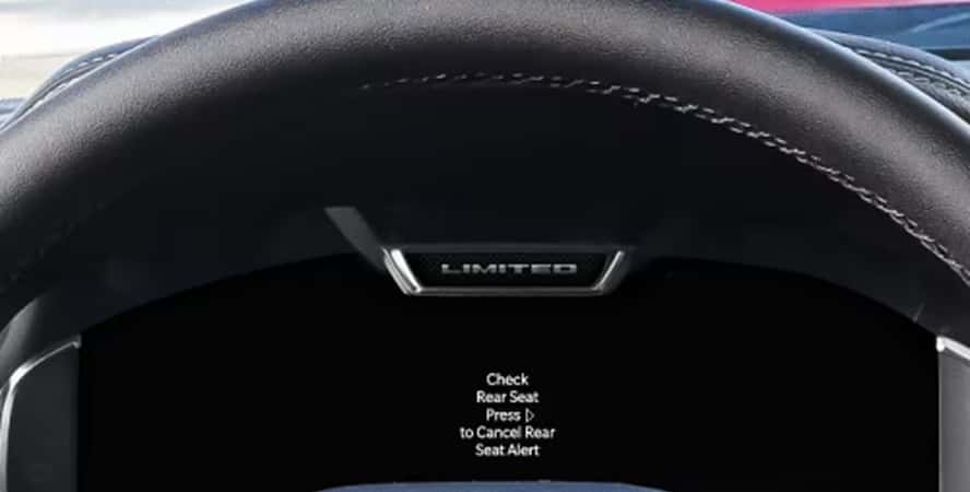 REAR SEAT REMINDER ALERT
