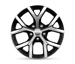 18-Inch Polished with High-Gloss Black Pockets