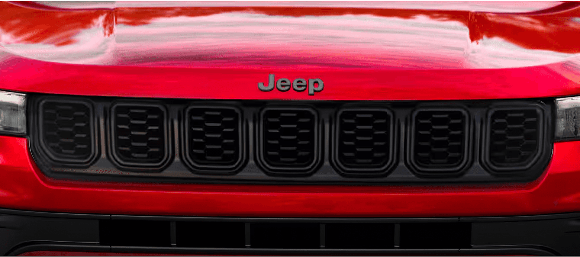 Jeep Compass seven-slot grille close-up