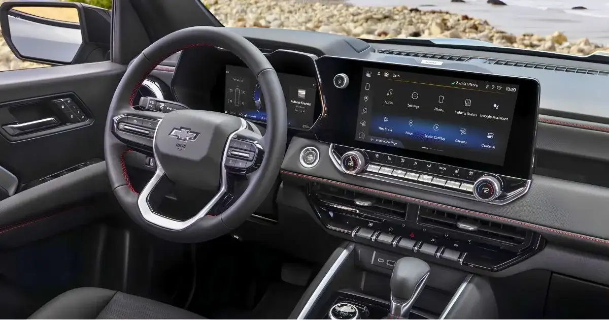 Between the Colorado vs Tacoma, the 2026 Chevy Colorado has a standard 11.3-inch color touchscreen with 11-inch driver display
