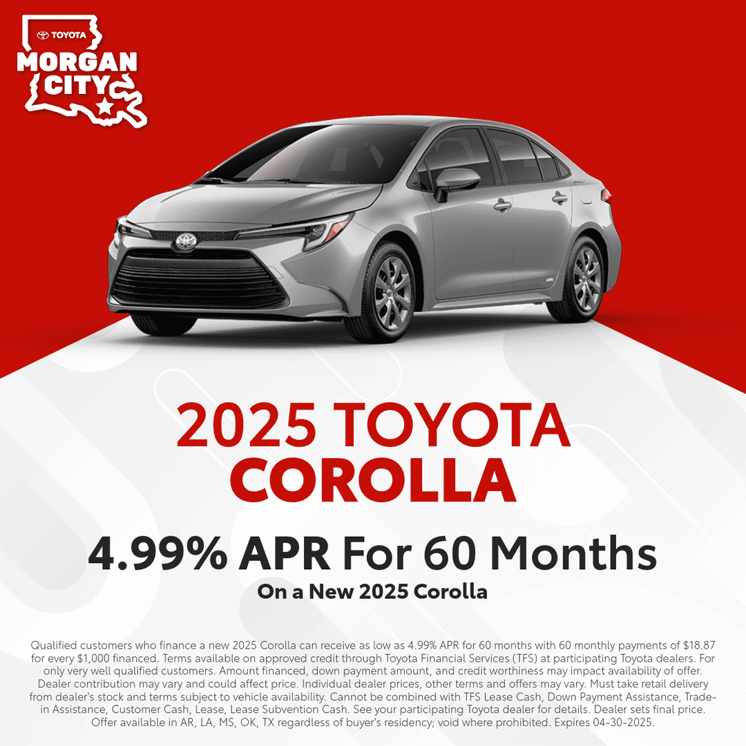 2025 Toyota Corolla – 4.99% APR for 60 Months
