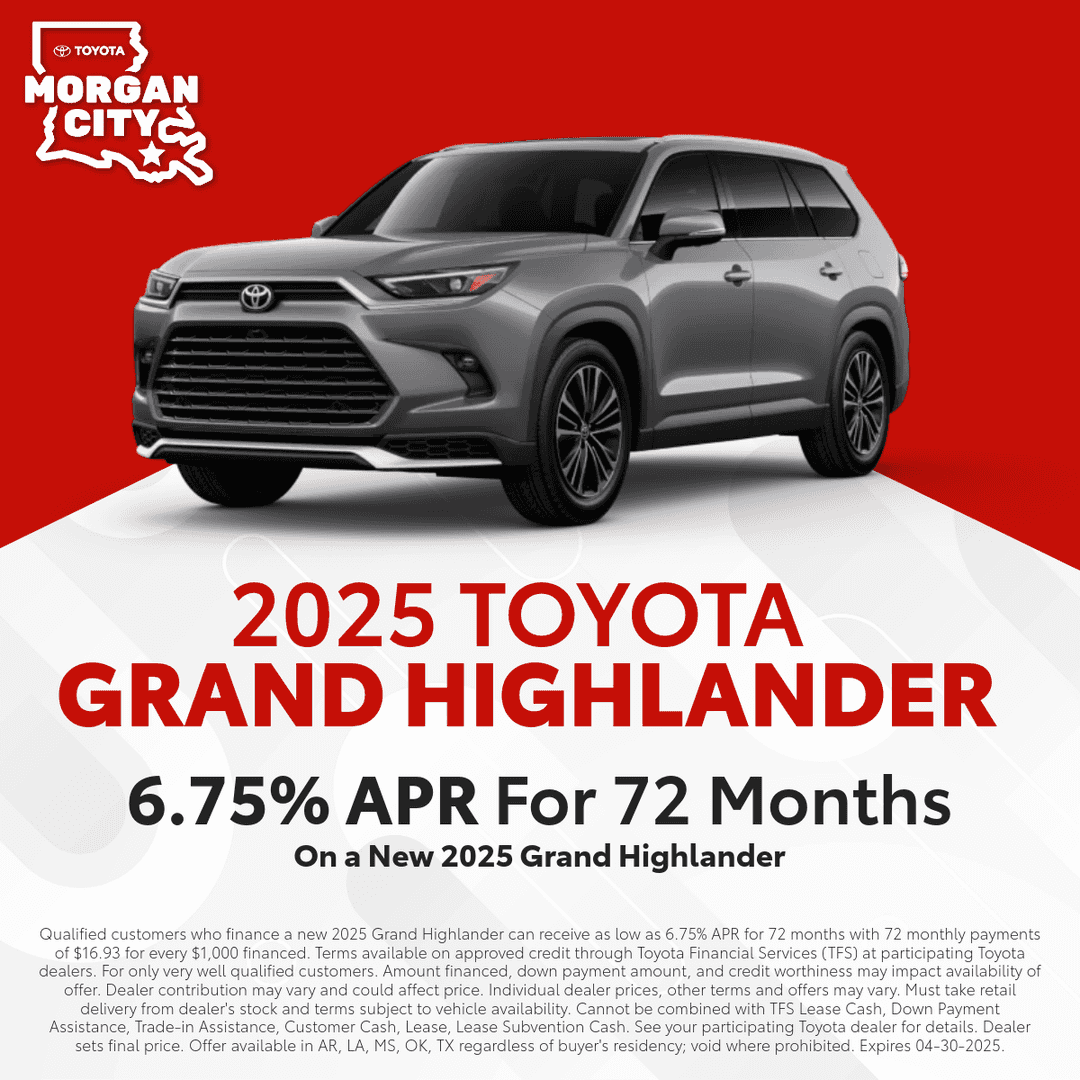 2025 Toyota Grand Highlander – 6.75% APR for 72 Months