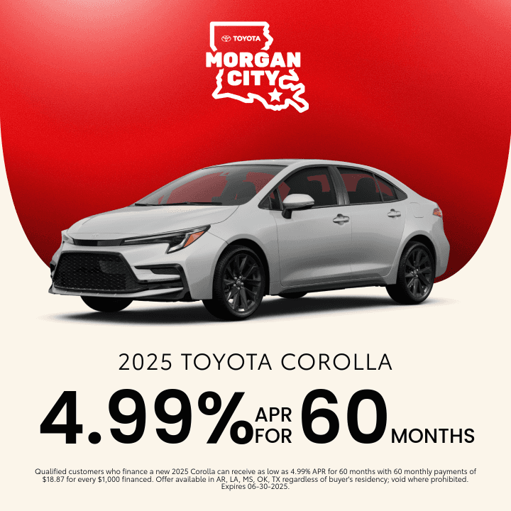 2025 Corolla – 4.99% for 60-Months