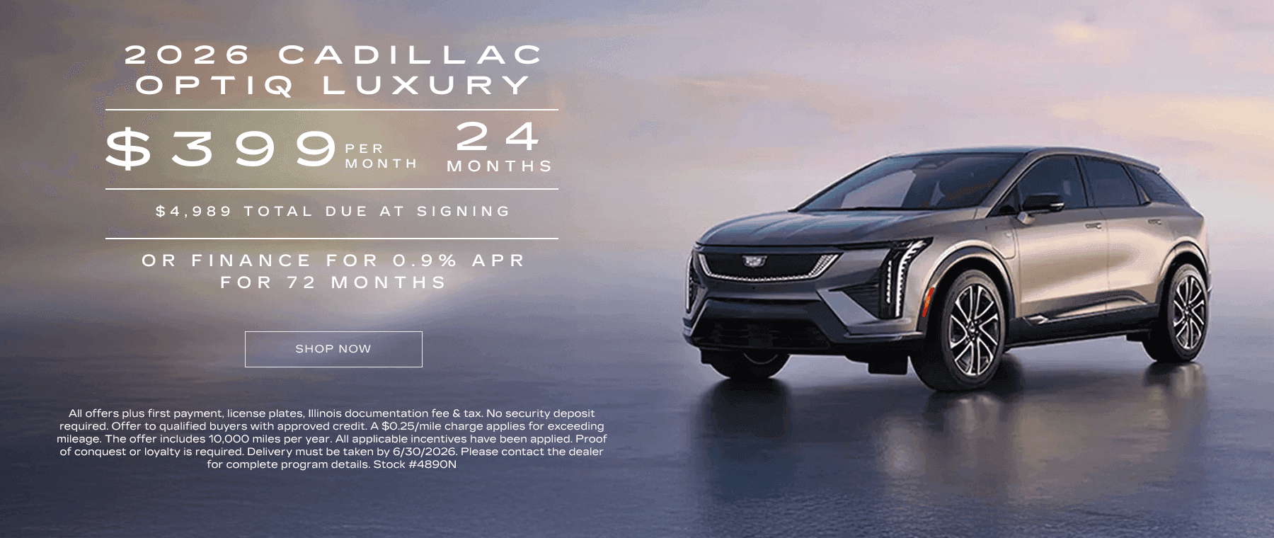 Cadillac Optiq lease offers at Napleton Cadillac Libertyville