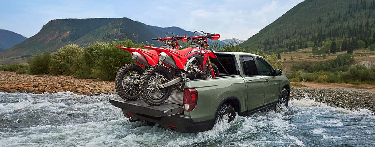 2026 Honda Ridgeline pickup truck with bed open