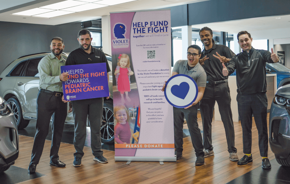 Napleton's Oak Lawn Mazda team supporting the Violet Foundation for Pediatric Brain Cancer