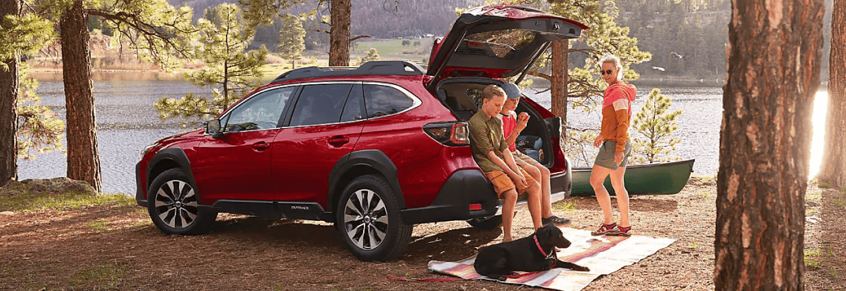 Subaru Outback on an off-road trail