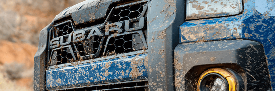 Driver activating Subaru X-MODE while driving in bad conditions