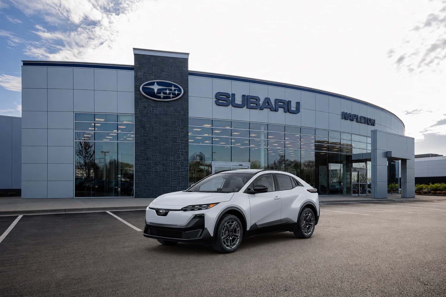 2026 Subaru Uncharted electric SUV exterior at Napleton's Palatine Subaru