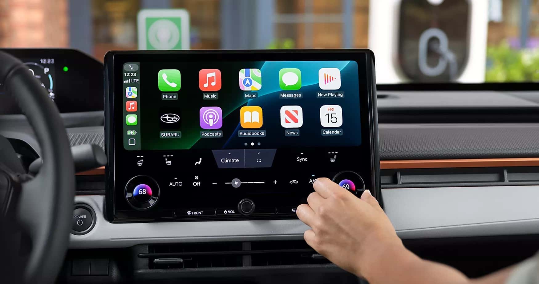 2026 Subaru Uncharted interior featuring 14-inch touchscreen and EyeSight driver assistance