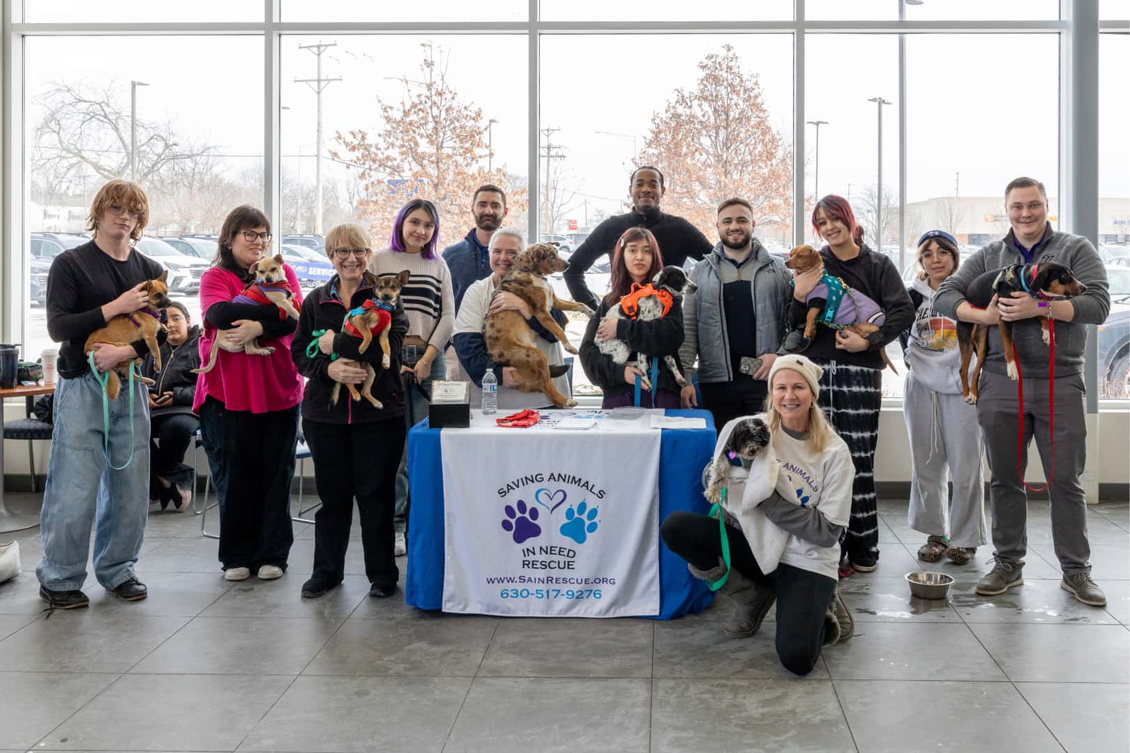 Napleton's Schaumburg Subaru staff at a local community event.