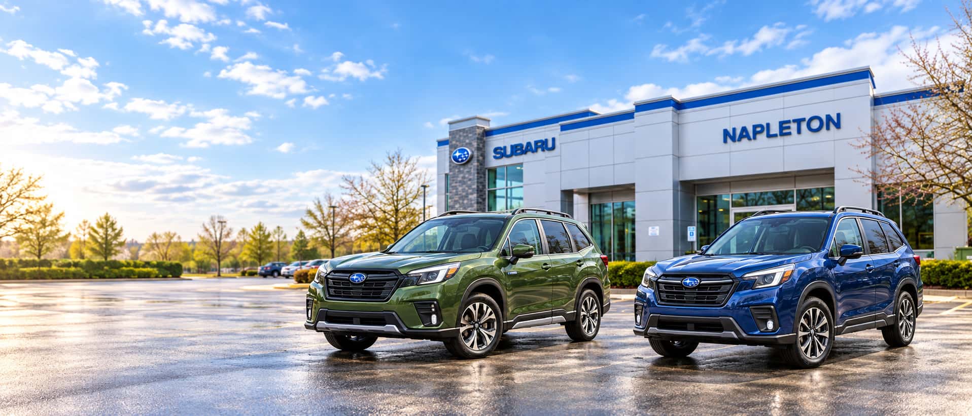 2026 Subaru Forester Hybrid and gas Forester at Napleton's Schaumburg Subaru