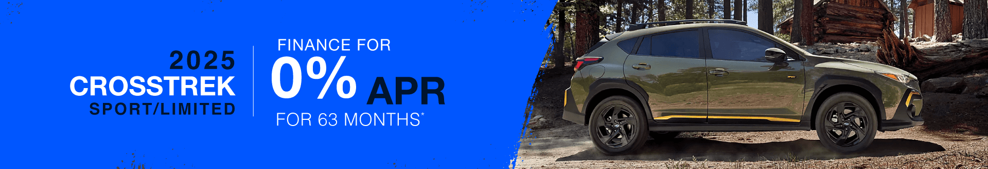 0% APR Financing for 63 Months on 2025 Crosstrek Limited and Sport Models