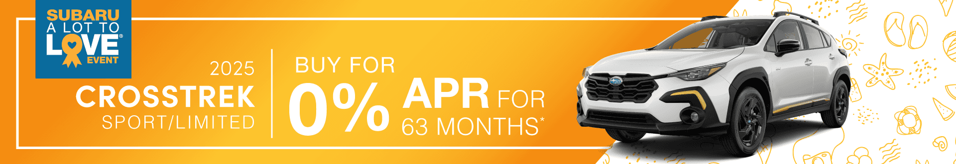2025 Crosstrek Sport/Limited : Buy at 0% APR for 63 months