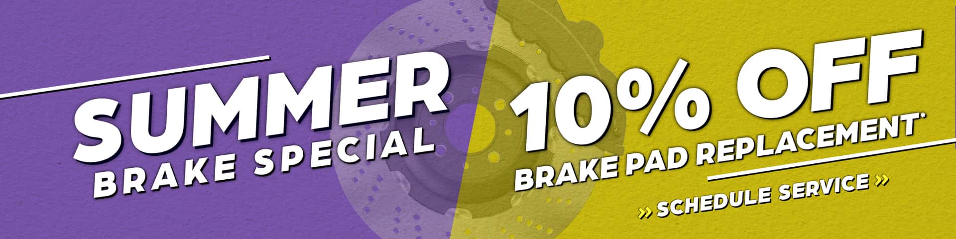 Summer Brake Special | 10% off brake pad replacement