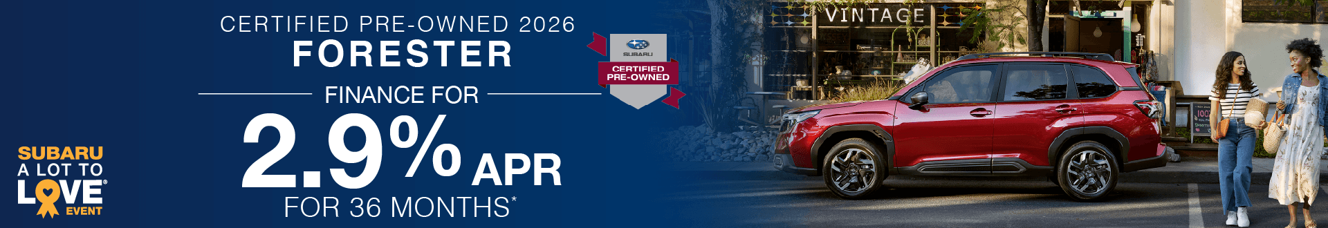 2026 Subaru Forester: 2.9% APR for 36 months*