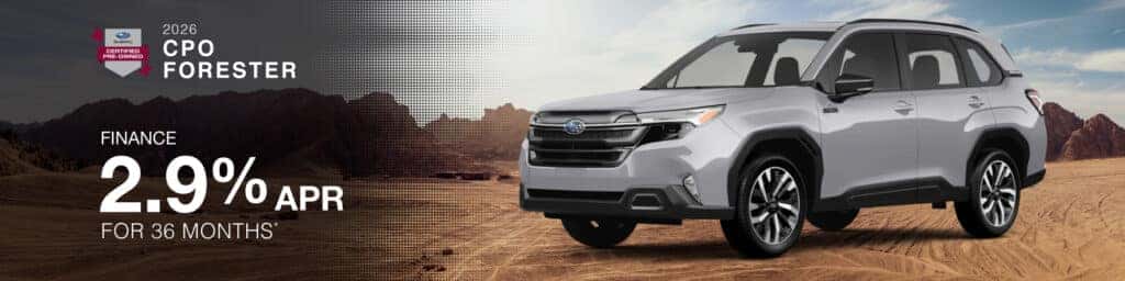 Get 2.9% APR on a CPO 2026 Forester