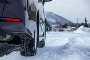 car driving in winter season