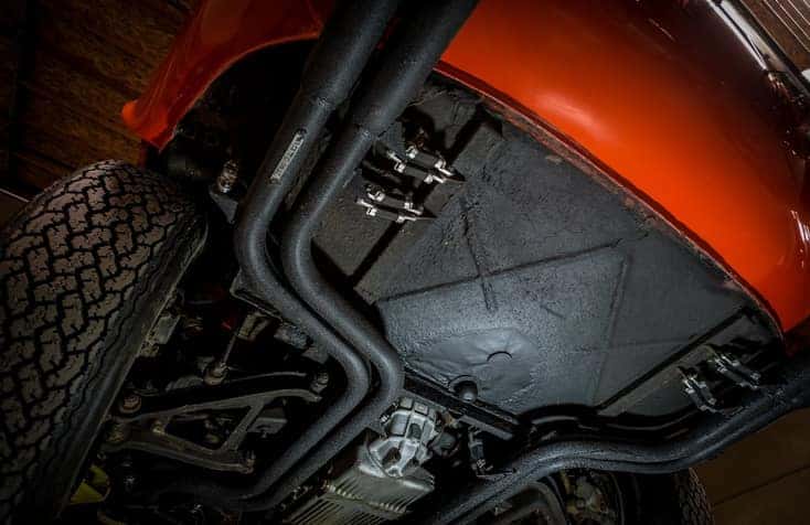 Undercoating on a sports car