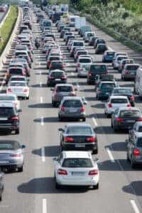 traffic jam on a highway