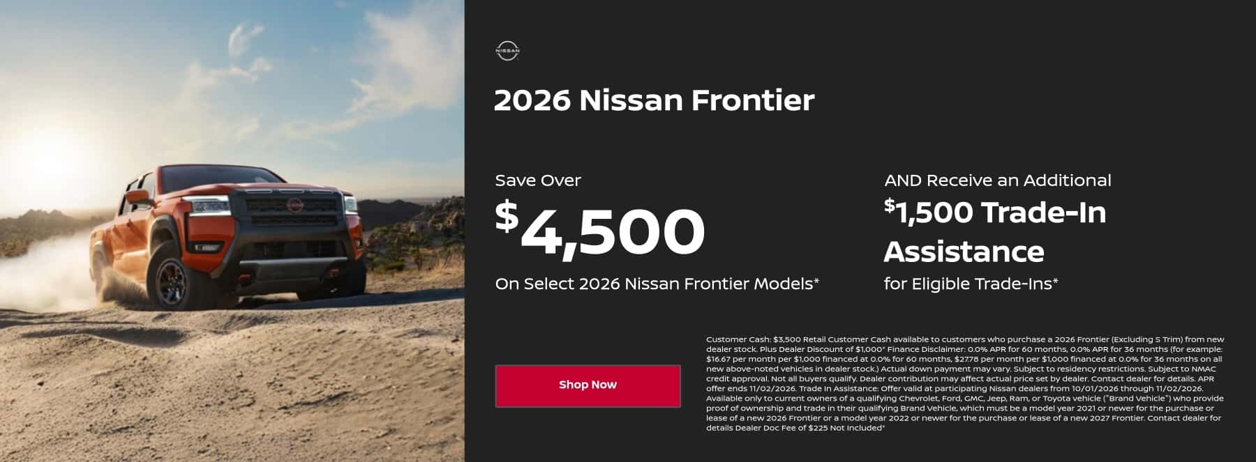 Nissan Frontier Special Offer