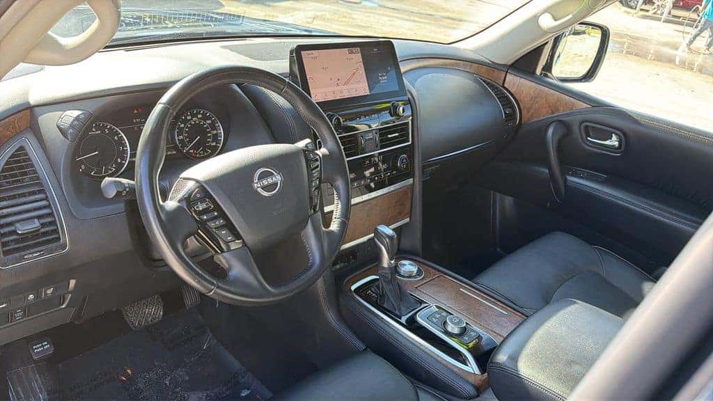 Interior inspection features of a certified pre owned Nissan SUV
