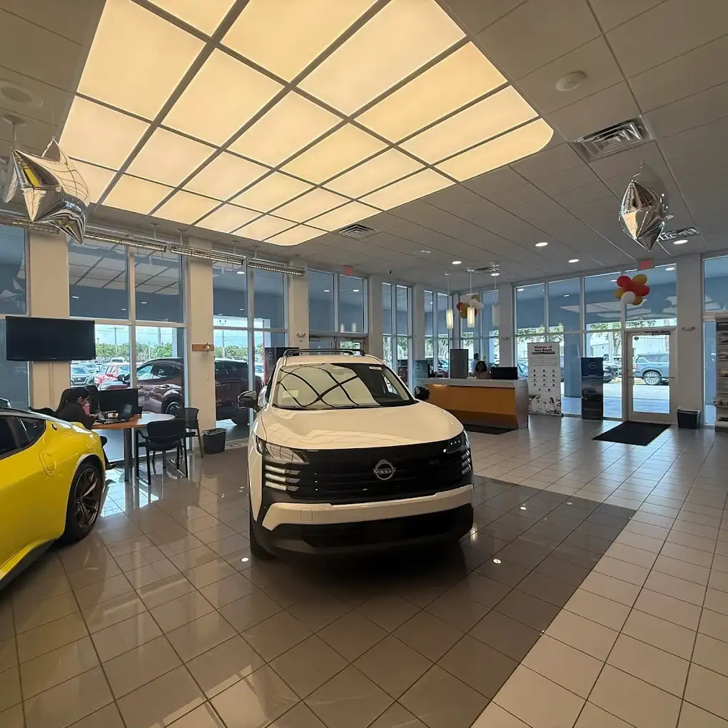 Nissan of Vero Beach showroom with new Nissan inventory on display