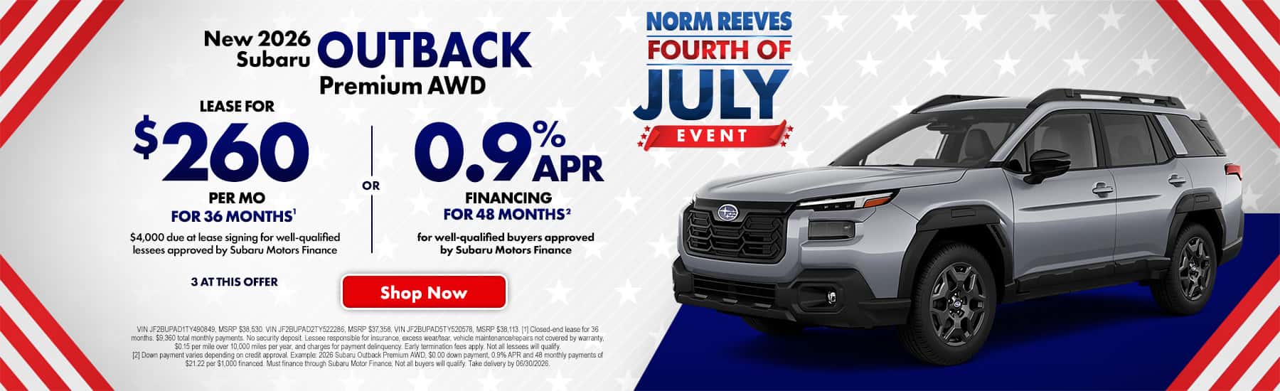 Norm_Reeves_Subaru_Incentive_Slide_1800x550_Outback_2604thofjulylogo