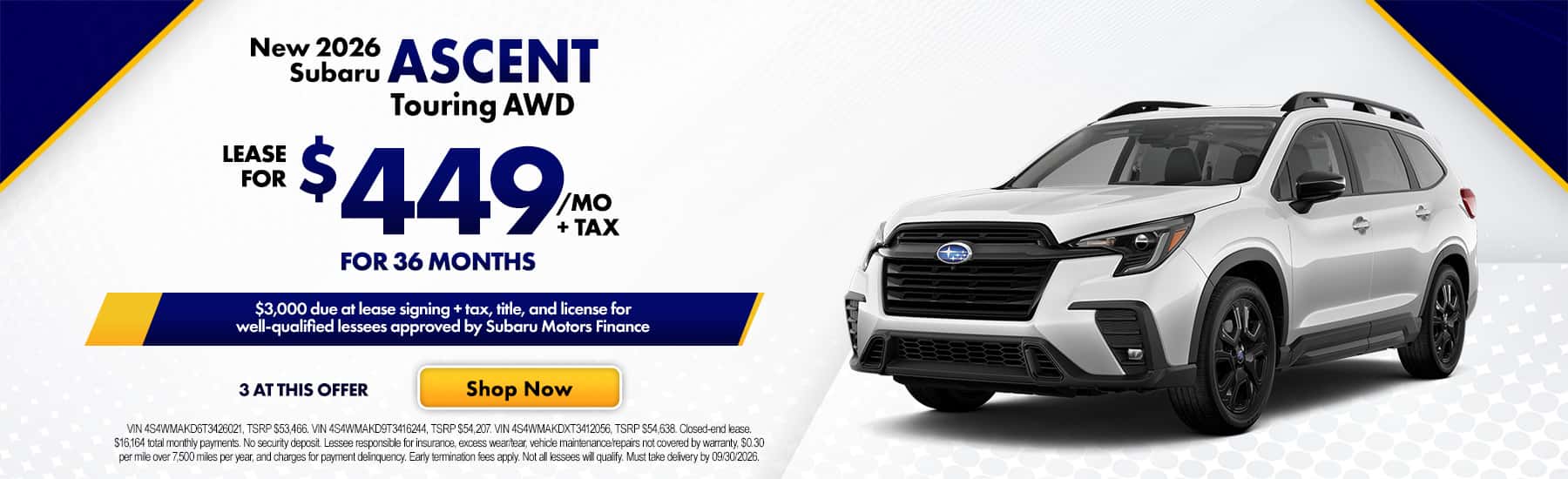 September Ascent Offer