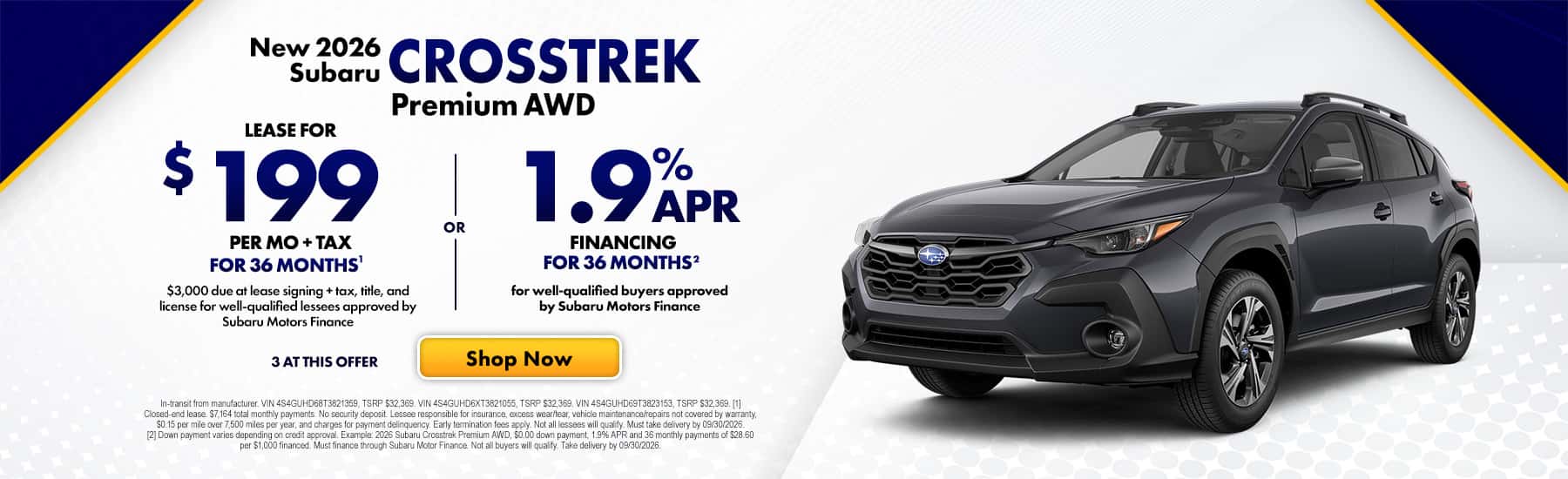 September CrossTrek Offer