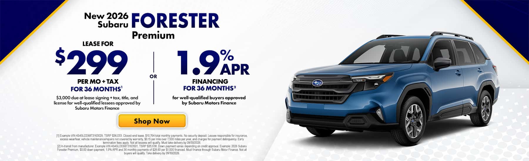 September Forester Offer