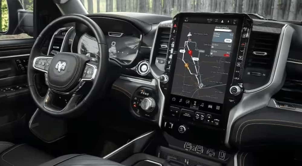 The black dash in a 2026 Ram 1500 for sale.