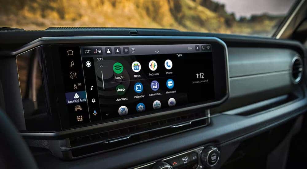 Infotainment display on a 2025 Jeep Wrangler for sale