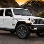2025 Jeep Wrangler parked in the mountains for sale near San Antonio.