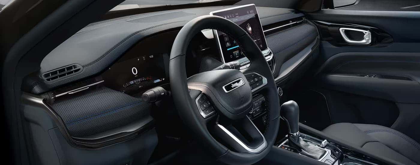 Infotainment and digital gauge cluster on a 2026 Jeep Compass
