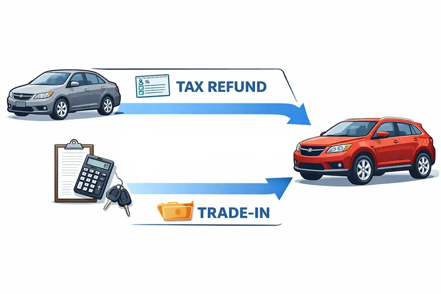 Refund and Trade Graphic