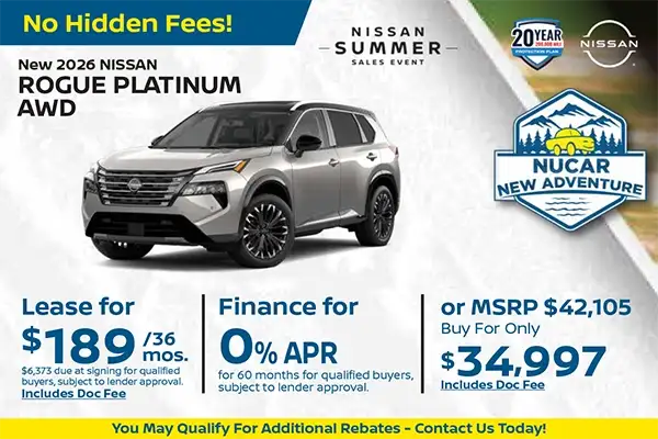 New 2026 Nissan Rogue Platinum AWD