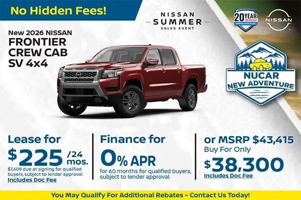New 2026 Nissan Frontier SV Crew Cab 4X4