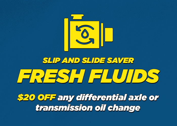 $20.00 off any differential axle or transmission oil change
