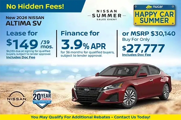 New 2026 Nissan Altima SV