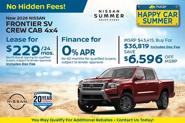 New 2026 Nissan Frontier SV Crew Cab 4X4