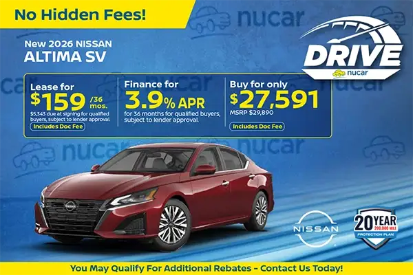 New 2026 Nissan Altima SV