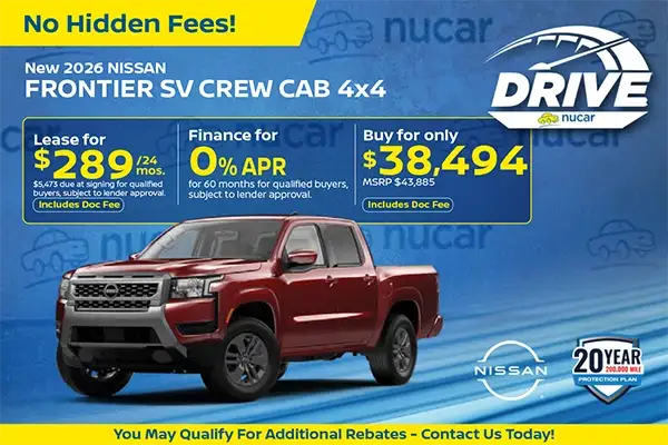 New 2026 Nissan Frontier SV Crew Cab 4X4