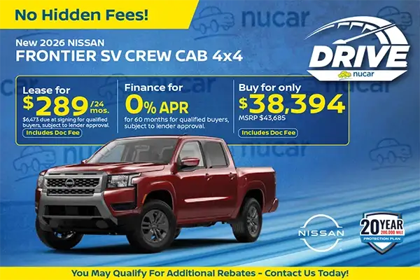 New 2026 Nissan Frontier SV Crew Cab 4X4